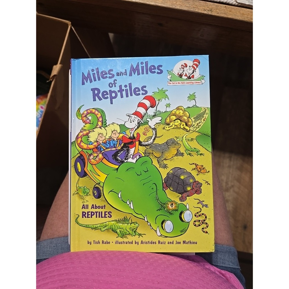 Miles and Miles of Reptiles Cat in the Hat Learning Library Hardcover Book Rabe